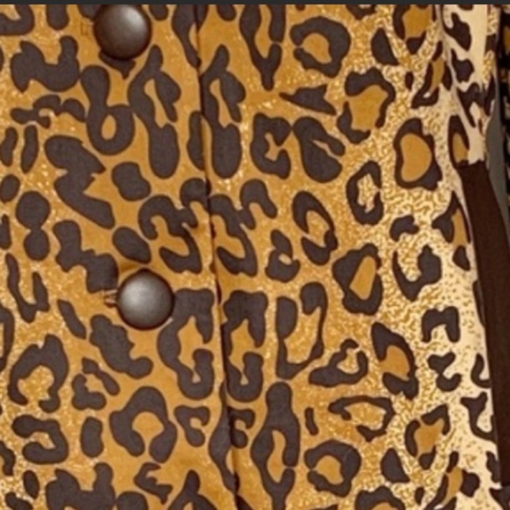 Host Pick! Make offer! RARE DON CASTER TRUE Modern look VINTAGE LEOPARD/ LEATHER - Picture 6 of 16